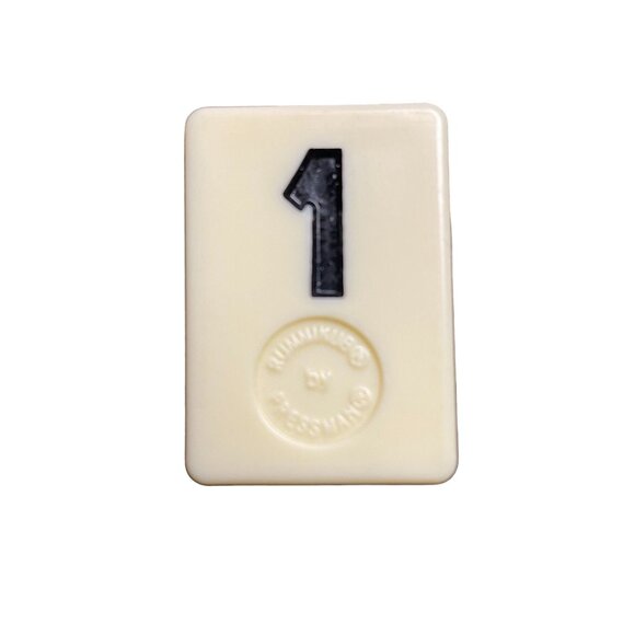 Pressman Rummikub Black 1 Tile Original Replacement Game Piece Smooth Back u - Picture 1 of 2